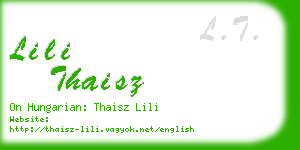 lili thaisz business card